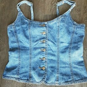 Blue jean tank top💦